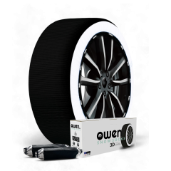 OWEN Textil Schneeketten / Schneesocken XXL – ‎EN 16662-1 zertifiziert – Homologiert – 2er Set – 3D