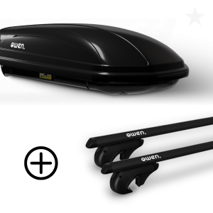 OWEN Dachträger schwarz 4.1S & Dachbox 320L ADVANCED - Bundle