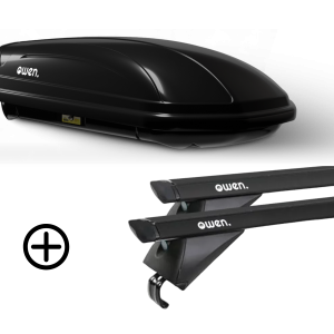 OWEN Dachträger schwarz 5.0L PRO & Dachbox 320L ADVANCED - Bundle