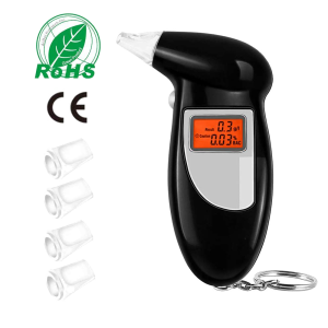 Digitaler Alkoholtester mit 5 Mundstücken