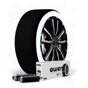 OWEN Textil Schneeketten / Schneesocken XS – EN 16662-1 zertifiziert – Homologiert – 2er Set – 3D